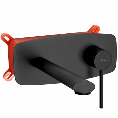 Смеситель для умывальника встраиваемый REA OVAL BLACK